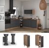 Apothekerschrank Fame-Line Anthrazit-Gold Landhaus/Goldkraft Eiche 20 cm, AP Anthrazit Vicco Bild 4