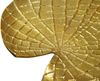 Beistelltisch Seerosenblatt Gold 57cm Aluminium Tisch - Design Anstelltisch Alu Modern Rund - Wohnzimmertisch Metall - Metalltisch Dekotisch Couchtisch Handmade Bild 5