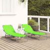 vidaXL Klappbare Sonnenliege 2 pcs Grün 188 x 57 x 86,5 cm Polyester 42003150 Bild 3