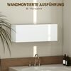 Badezimmer-Wandschrank Weiß, hochklappbare Tür mit Gasdruckdämpfer, grifflos, platzsparend, offenes Fach & Schrank, 80x25cm Bild 5