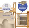 Lumaland Ausziehwäschekorb LL Wäschekorb Bambus 1 Sack 33 x 33 x 73 cm, mit ausziehbarem Wäschesack aus nachwachsendem Bambus Bild 3