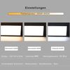 ZMH LED Panel Schwarz Deckenleuchte Dimmbar - 120x30CM Deckenlampe Flach Büro mit Fernbedienung Wohnzimmerlampe 48W Küchenlampe Deckenpanel Modern Weiß Büroleuchte für Küche Schlafzimmer Flur Bild 2