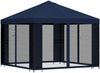 vidaXL Garten Pavillon mit Seitenwänden 3 x 3 m Blau 900367 Bild 3