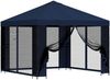 vidaXL Garten Pavillon mit Seitenwänden 3 x 3 m Blau 900367 Bild 2