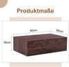 Couchtisch 90x50x30 cm in Nussbaumholz-Optik, rechteckig, MDF, einteilig, mit rutschfesten Füßen Bild 5