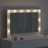vidaXL Kosmetikspiegel Weiß 80 x 15 x 18 cm Holzwerkstoff und Glas 868293 Bild 2