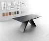 Esstisch Edge 180-220x100cm Keramik Laminam®Nero Greco Anthrazit V-Mittelfuß Schwarz ausziehbar Bild 2