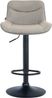 Barhocker 2er Set TAMPA - Taupe, Stoff, Schwarz Barhocker mit Lehne Barstuhl Tresenhocker Tresenstuhl Kneipenhocker Kneipenstuhl Bild 2