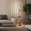 LED Stehleuchte, Kristalle, schwarz matt, H 135 cm Bild 3