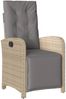 vidaXL Gartensessel mit Fußteil Verstellbar Beigemischung Poly Rattan 365189 Bild 2