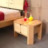 Marior HOME 'LOFT' Nachttisch, Buchenholz, Unbehandelt, Mit Schublade Bild 2