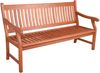Gartenbank MALMO 3-Sitzer - 158cm Breit, Eukalyptus, Natur | Terrassenbank Wetterfest Sitzbank Outdoor Bank Bild 2