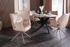 riess-ambiente Polsterstuhl CONCORD champagner greige - Samt, 180° Drehfunktion, Metall, Armlehne (Einzelartikel, 1 St), Federkern-Polsterung & Autoreturn – ideal für Esszimmer & Homeoffice Bild 4