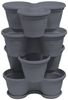 Engelland Blumenständer Säulentopf, Hochbeet, Kräuterbeet (Vorteils-Set, 4 St, 11 Liter Fassungsvermögen je Ebene), fallsicher, UV-beständig, stapelbar, platzsparend, robuster Kunststoff Bild 2