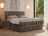 Boxspringbett mit elektrisch verstellbaren Matratzen, zwei Bettkästen und einem Topper - COMFORTO - 140 x 200 cm - Braun Velvet - H3 Bild 3