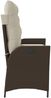 vidaXL Gartenbank Verstellbar mit Kissen Braun Poly Rattan 368237 Bild 4