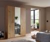 rauch Kleiderschrank; Drehtürenschrank COSMO, 3-türig, 1 Spiegeltüre, Eiche Artisan, mit Aufbewahrungsboxen, 136x197x54xcm