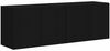 vidaXL TV-Wandschrank 2 pcs Schwarz 59,5 x 31 x 40 cm Holzwerkstoff 892332 Bild 2