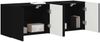 vidaXL TV-Wandschrank 2 pcs Schwarz 59,5 x 31 x 40 cm Holzwerkstoff 892332 Bild 3