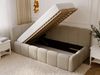 GRAINGOLD Cloud One Jugendbett 90x200, Einzelbett mit Bettkasten, mit Lattenrost, Bouclé-Stoff, Links, Beige Bild 5