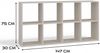 Selsey 'Malax' Offenes Standregal, 8 Fächer, Weiß, 75 x 147 x 30 cm Bild 4