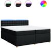 vidaXL Boxspringbett mit Matratze Schwarz 200x200 cm Stoff 3289103 Bild 2