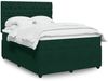 vidaXL Boxspringbett mit Matratze Dunkelgrün 140x200 cm Samt 3292367 Bild 1