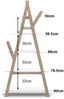 Regal Karilynn 90x34x169 Standregal MDF+Massivholz Weiß Bild 5