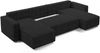 AX LIVING Aydin U Sofa Wohnlandschaft mit Schlaffunktion Dunkelgrau Bild 5