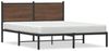 vidaXL Metallbett ohne Matratze Braun Eichen-Optik 140x200 cm 4007766 Bild 2