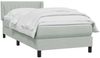 vidaXL Boxspringbett mit Matratze Hellgrau 80x210 cm Samt 3318261 Bild 3