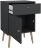 Dmora Nachttisch Antenati, Niedrige Kommode, Tisch, Multifunktionaler Nachttisch, 50x39 h72 cm, Grau Bild 4