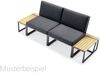 Sieger Havanna Bank/Beistelltisch Bank für Loungegruppe, Aluminium Eisengrau, 69 x 35 x 32 Bild 5
