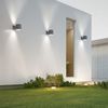 Wandleuchte, Aluminium grau, Glas, H 9,5 cm Bild 5