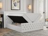 Boxspringbett, Stauraumbett mit Bettkasten, LED - GOLD-9 - 180x200cm - Weiß Kunstleder - H3 Bild 2