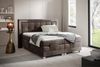 MEBLINI Boxspringbett Elektrisch TARENTE 160x200 cm mit Bettkasten und LED – H3/Braun Samt Polsterbett - Doppelbett mit Toppers & Taschenfederkern-Matratzen Bild 1