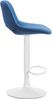 Barhocker JAKSON - Blau, Samt, Weiß Barhocker mit Lehne Barstuhl Tresenhocker Tresenstuhl Kneipenhocker Kneipenstuhl Bild 5