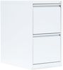 Stahl Büro Hängeregistratur Bürocontainer 70 x 40 x 62 cm (HxBxT) mit 2 Schüben einbahnig Weiß 560217 Bild 2