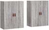 vidaXL Wandschränke 2 Stk. Grau Sonoma 69,5x34x90 cm 3195601 Bild 2