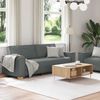 vidaXL 2-tlg. Sofagarnitur mit Kissen Dunkelgrau Stoff 3324692 Bild 3