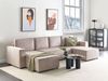U-förmiges Sofa VATNE Hellbraun Stoff Symmetrisch Bild 3