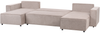 U-förmiges Sofa VATNE Hellbraun Stoff Symmetrisch Bild 5
