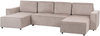 U-förmiges Sofa VATNE Hellbraun Stoff Symmetrisch Bild 4