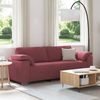 vidaXL 3-Sitzer-Sofa Weinrot 220 cm Stoff 4105240 Bild 1