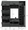 Waschmaschienenumbau Set (B/H/T: 166x195x68 cm) in anthrazit Nachbildung Bild 4