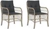 vidaXL Gartenstühle mit Kissen 2 Stk. Hellgrau Poly Rattan 365158 Bild 2