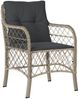vidaXL Gartenstühle mit Kissen 2 Stk. Hellgrau Poly Rattan 365158 Bild 4