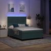 vidaXL LED Boxspringbett mit Matratze Dunkelgrün 140 x 190 cm Samt 3343247 Bild 5