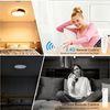 POPOLIC LED Deckenleuchte 24-W-moderne Leuchte, Deckenleuchte Holz, dimmbare Decke 3000k-6000k, ferngesteuerte LED-Deckenleuchte, für Wohnzimmer und Flur, Schwarz Bild 2