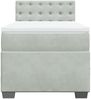 vidaXL Boxspringbett mit Matratze Hellgrau 90x200 cm Samt 3286210 Bild 4